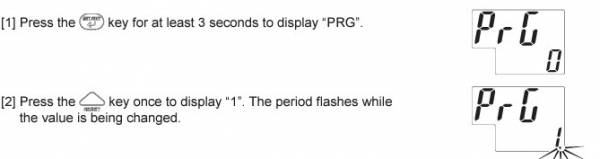 Switching between single setpoint and programming mode